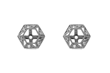 F037-08743: EARRING JACKETS .08 TW (FOR 0.50-1.00 CT TW STUDS)